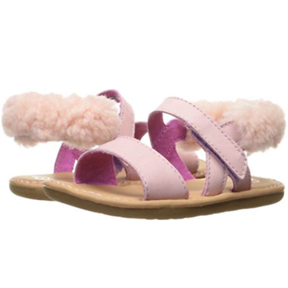 NEW UGG Baby Crib Dorien Petal Sheepskin Wrapped Sling Back Strap Slide Sandal